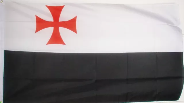 KNIGHTS TEMPLAR FLAG Christian Crusades 5x3 flags Christianity Crusader