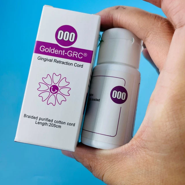 5 Bottle 000# Goldent-GRC Dental Gingival Retraction Cotton Cord Packing