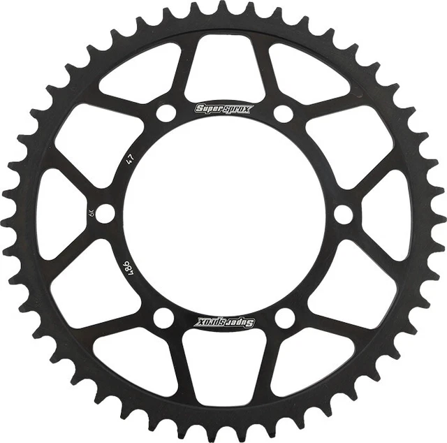 Supersprox Rear Steel Sprocket 47T Black RFE-486-47-BLK