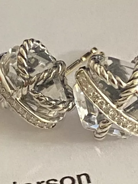 David Yurman Cable Wrap Earrings With Crystal And Diamonds 3