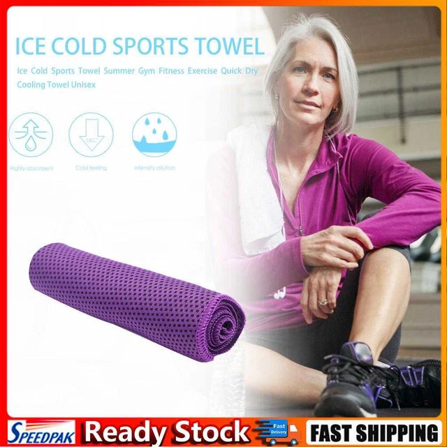 Cold Sports Towel Summer Outdoor Fitness Quick Dry Cooling Towel (Purple)