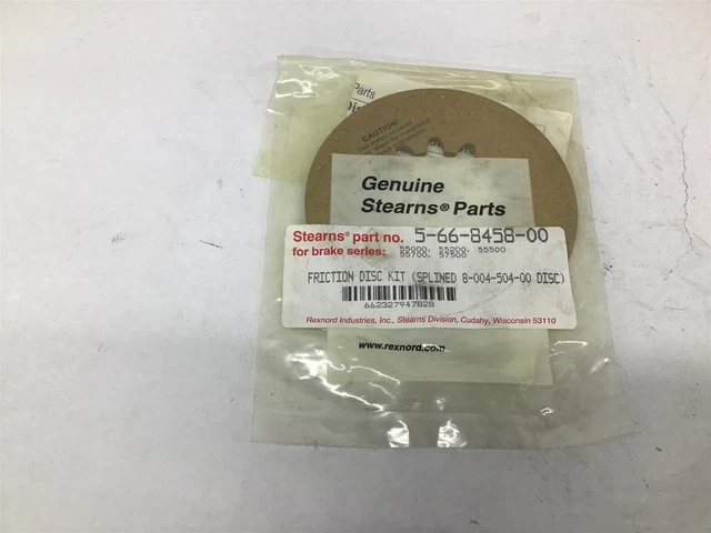 Genuine Stearns Parts 5-66-8458-00 Brake Series 55000 55200 55500 55700 57500