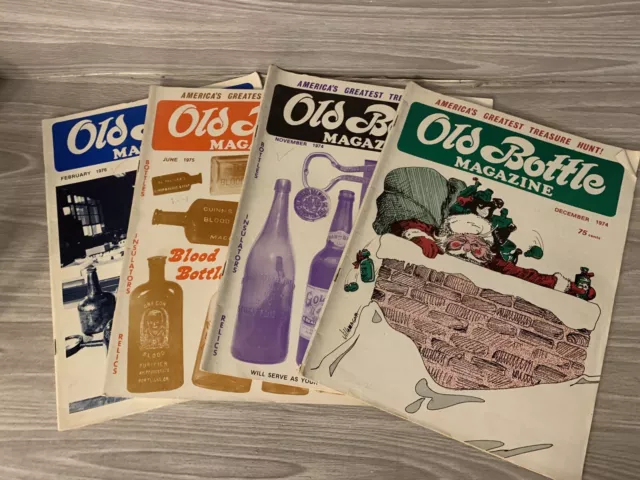 Vintage Old Bottle Magazines Lot Of 4 - 1970’s