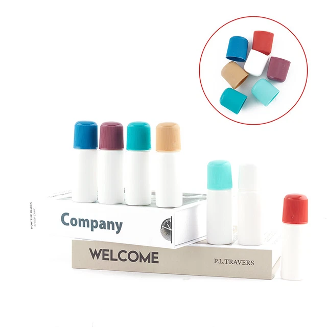 30ML With Sponge Applicator White Medicine Liquid Bottle With Blue Sponge HN BII