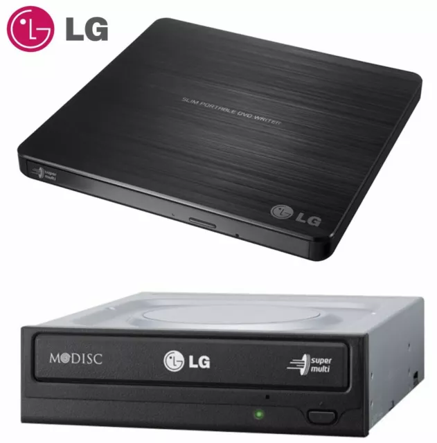 LG External USB or Internal SATA CD DVD Burner Writer Ext Drive Slim Portable