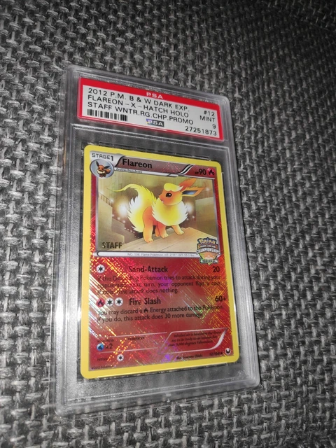 2012 POKEMON FLAREON STAFF Regional Championship Personal Promo psa9 mint 12/107