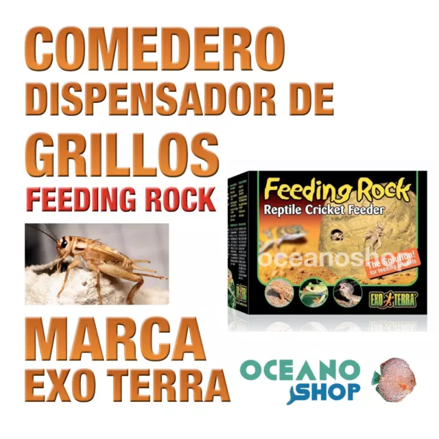 COMEDERO Y DISPENSADOR DE GRILLOS FEEDING ROCK PARA REPTILES Exo Terra Barato