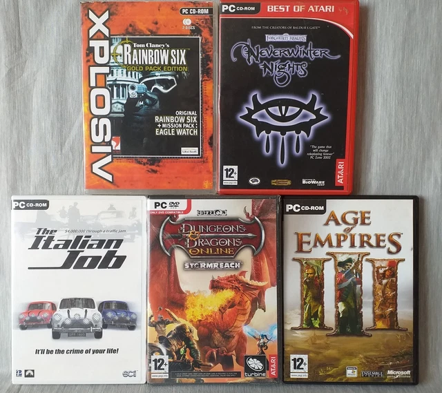 Old PC CD & DVD Rom Job Lot Bundle Games x5 See Description PreLoved