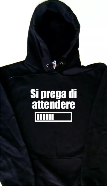 Si prega di attendere Felpa con Cappuccio Simpatica