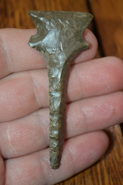 Outstanding Dover Chert Archaic Lost Lake drill Lauderdale Co, AL 3 x 1.1/8