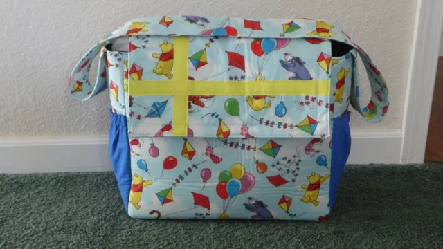 ** WINNIE THE POOH**baby diaper bag w/purse feet  Handmade