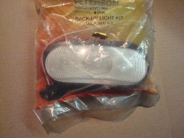New Peterson 6-1/2" Oval Back-Up Light Kit For Trailers