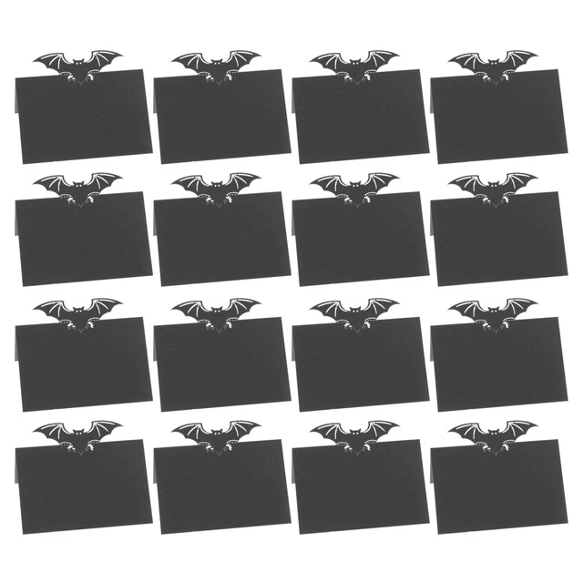 50 pz biglietti posti carta perline biglietti segnaposto con nome biglietti di accompagnamento black