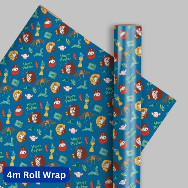 HARRY POTTER Heavyweight Gift Wrapping Paper 40 Sq Ft Per Roll *Lot of 2  Rolls*