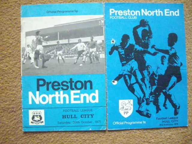 PRESTON NORTH END V Hull City 2 Programmes $1.39 - PicClick
