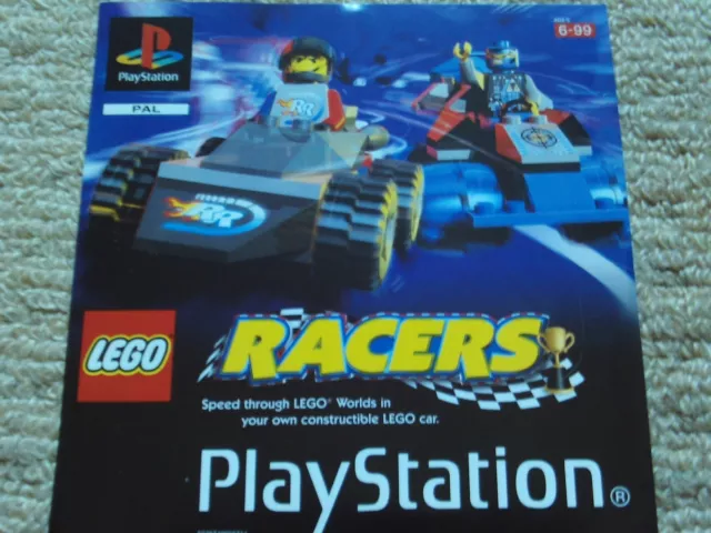 LEGO RACERS Sony Ps1 Front Art Inlay 8.99 PicClick UK