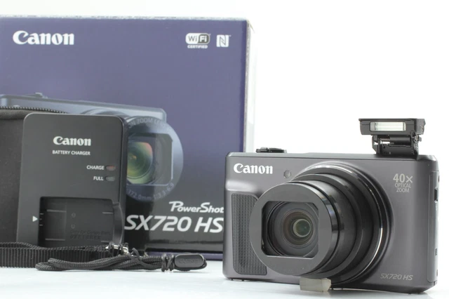 【NEAR MINT w/ BOX】Canon Power Shot SX720 HS Black Compact Digital Camera JAPAN