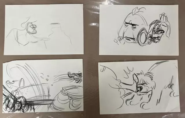 4 Disney The Little Mermaid Original Production Storyboard Sketch Drawings