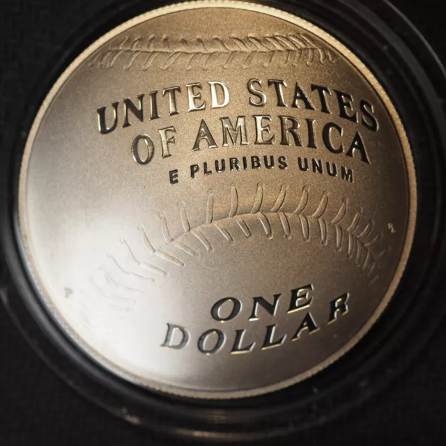 2014 Baseball Hall of Fame Commemorative PROOF SILVER Dollar box/coa