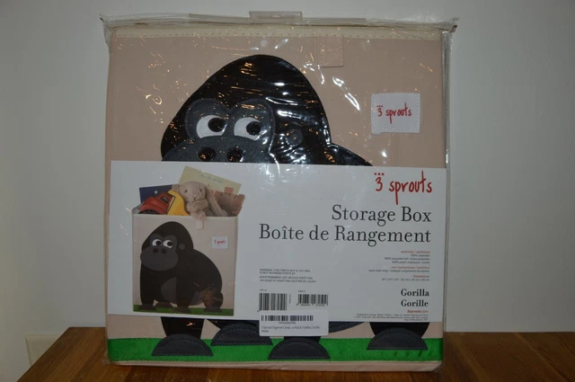 NIP 3 Sprouts Gorilla Canvas Cube Storage Box for baby, Kids & Toddlers