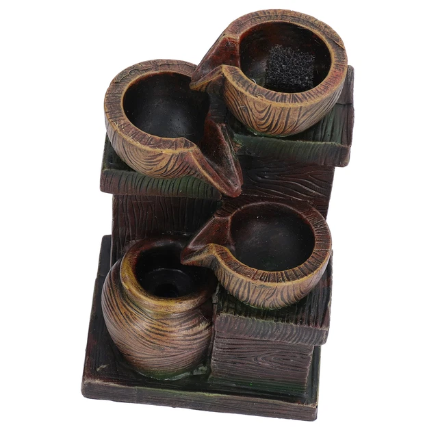 BROLEO Decorazione Flusso Cascata Feng Shui Tavolo Decorazione Fluente Resina
