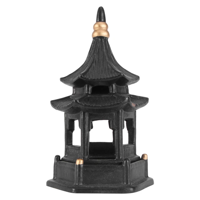 Asiatische Orchideen-Pagode Statue – 60 Cm Hoch, Solarbetrieben | Zen-Gartendeko Für Draußen