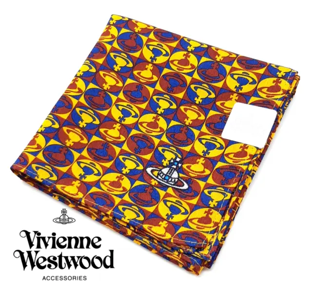 VIVIENNE WESTWOOD COTTON scarf Handkerchief Small little lots of orbs ...
