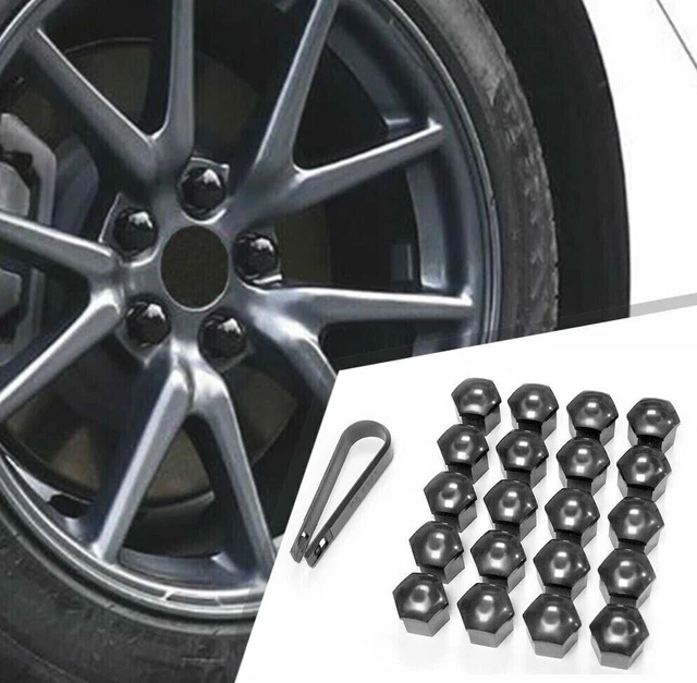 GLOSS BLACK WHEEL Rim Nut Bolt Covers For Vauxhall Astra H VXR SRi 05