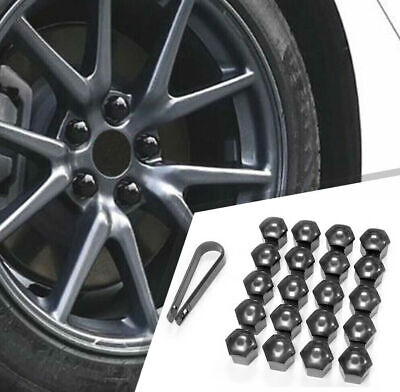 Gloss Black Wheel Rim Nut Bolts Covers For Nissan Qashqai Tekna Mk2 14-17 20 Pcs