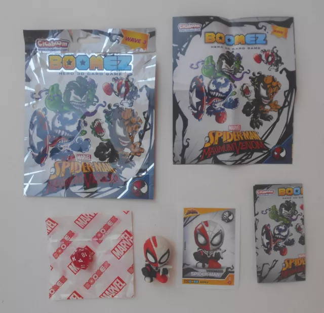 Marvel Spiderman-Man Maximum Venom Boomez Hero 3D Card Game 3° Wave Spider-Man