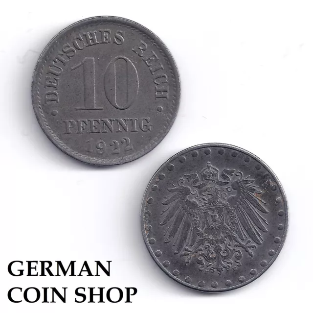 10 Pfennig 1916 1917 Eisen 1. Weltkrieg A D E F G - bitte auswählen