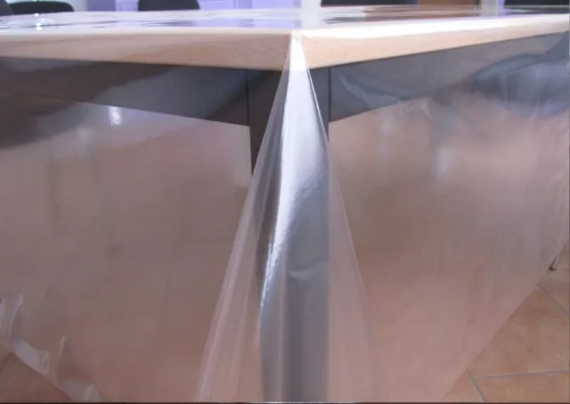 Tischfolie Tischdecke glasklar transparent klarsicht durchsichtig 0,3mm Stärke