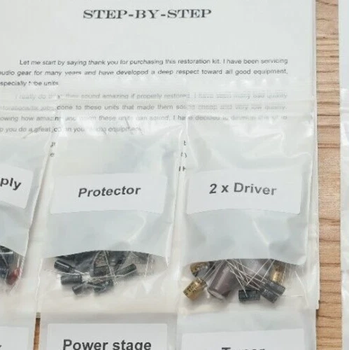 thumbnail image 2 of Sansui 1000X Complete Rebuild Kit – High Quality Receiver Recap – Caps & Transistors 2 of 6