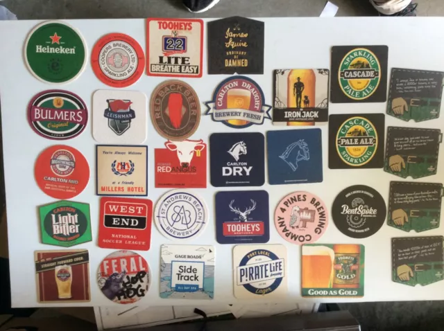 31 different Australian Breweries Beer Coasters collectable AA