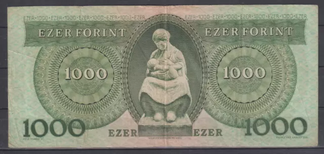 Hungary 1000 forint 1992 pick 176a  VG+VF &345 2