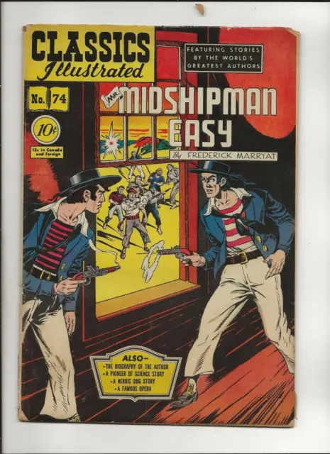 Classics Illustrated #74 (HRN 75 1st Print) Mr. Midshipman Easy 1950