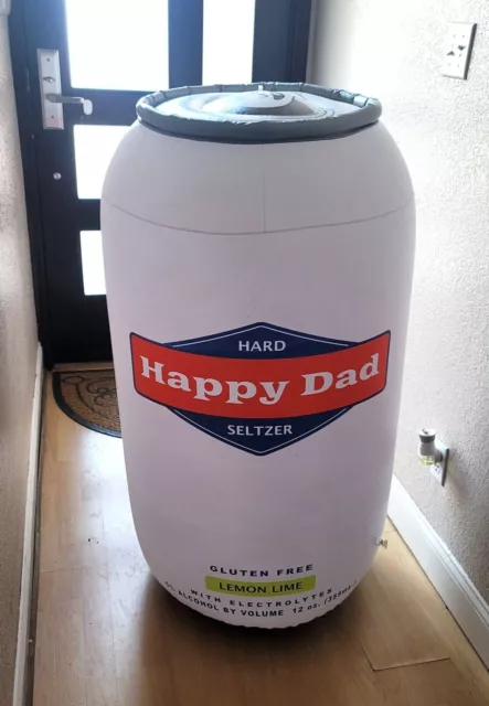 Happy Dad Inflatable Can 4 Feet Tall Brand New Never Blown Up NELK BOYS! RARE!