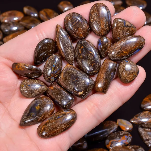 2500Cts. 100% Natural Boulder Opal Mix Shape Cabochon 220 Piece Loose Gemstone