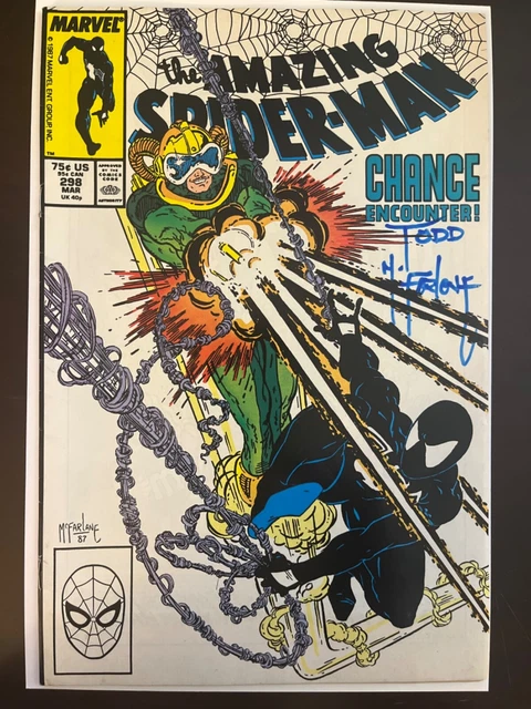 Amazing Spider Man #298 VF+ Signed Full Name Todd McFarlane 1st Issue Nice Copy