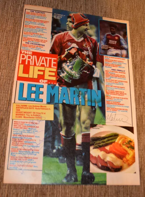 Lee Martin Signed Magazine Photo Autograph Man Utd Manchester United