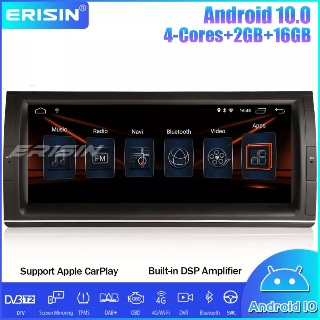 10.25" DAB+Android 10.0 BMW 5er E39 X5 E53 M5 Autoradio DSP Navi GPS CarPlay SWC