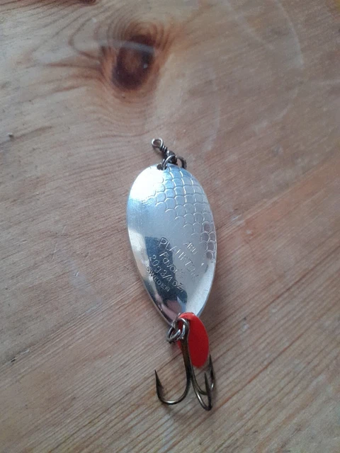 Leurre De Pêche Vintage Finlandia Silver Star Foil – Fait Main (Finlande, Années 1960)