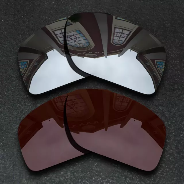 Silver&Brown Polarized Replacement Lenses For-Oakley Triggerman Anti-Scratch