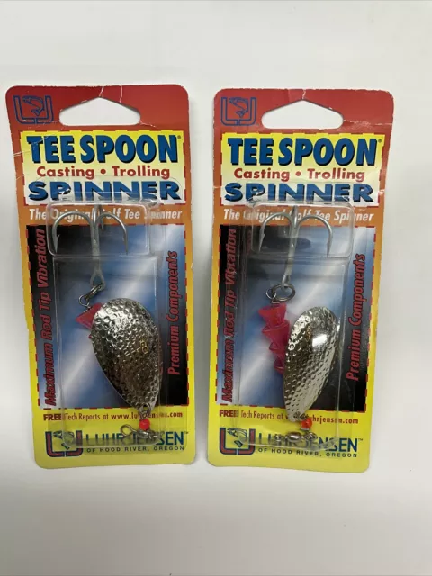 Vintage LUHR JENSEN NEEDLEFISH 2 Trout 2 Wobbler Spoon Fishing