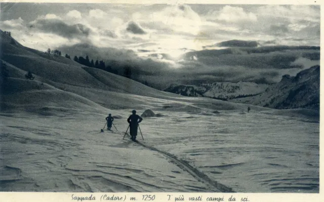 BELLUNO.  Dolomiti.  CADORE. SAPPADA. Campi di SCI. NEVE. Vg. c/fr. 1939.