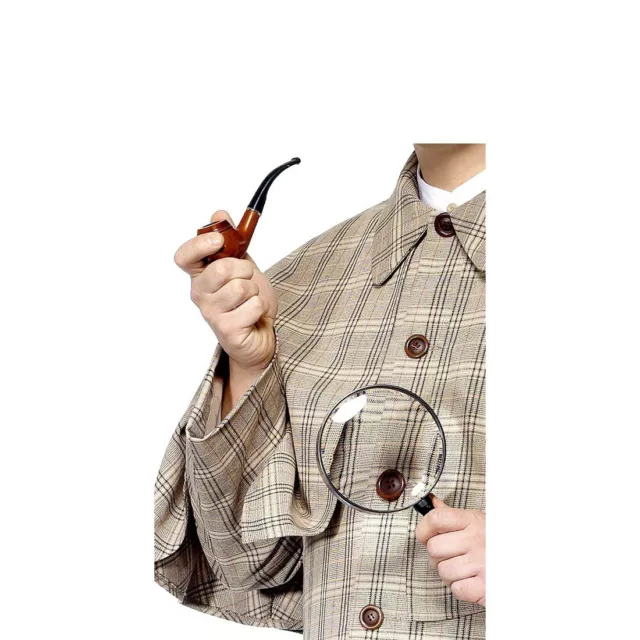 Sherlock Holmes Kostüm Kit Detektiv Set Pfeife und Lupe Kostümset London Spion