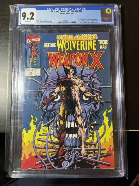 Marvel Comics Presents #72 CGC 9.2 WP 1st Weapon X & Origin Wolverine