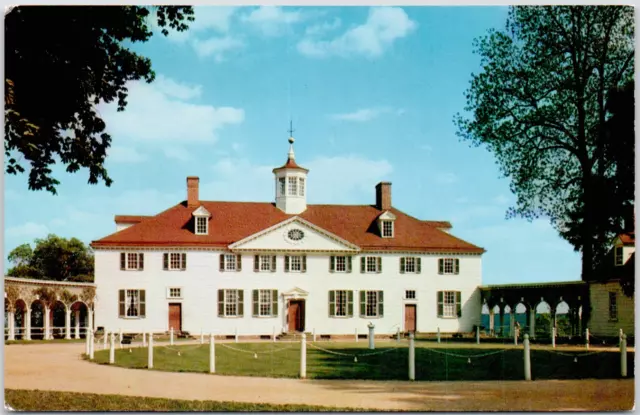 Mount Vernon Virginia West Front George Washington Tomb Home Vintage Postcard