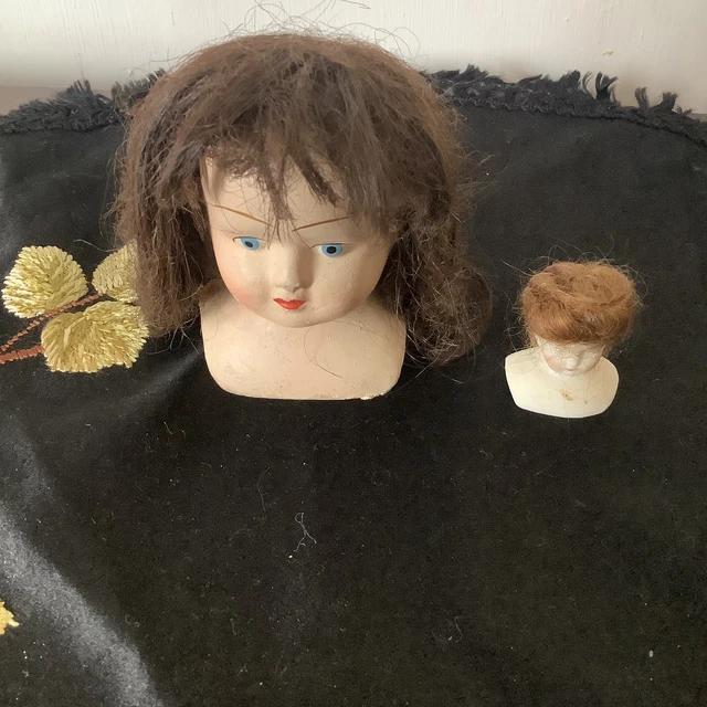 Tête De Poupée Ancienne En Biscuit MONTREUIL DL 7 - Porcelaine - France Années 1900