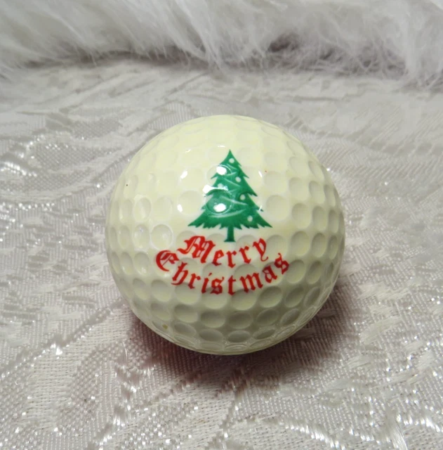 VINTAGE KARSTEN PING eye Merry Christmas Golf balls,red/white, #2